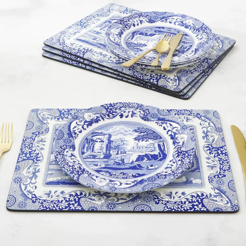 Blue Italian Dækkeserviet - 4 stk