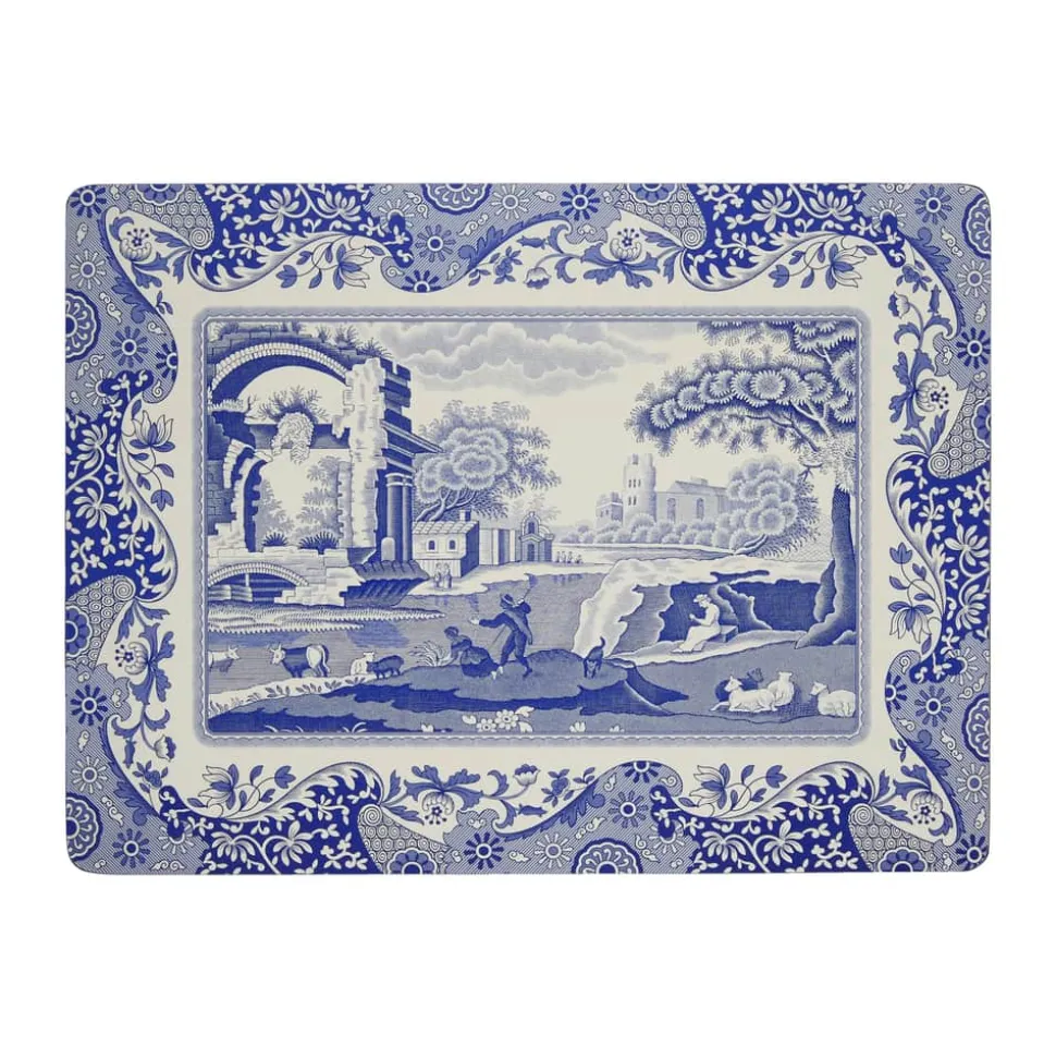 Blue Italian Dækkeserviet - 4 stk