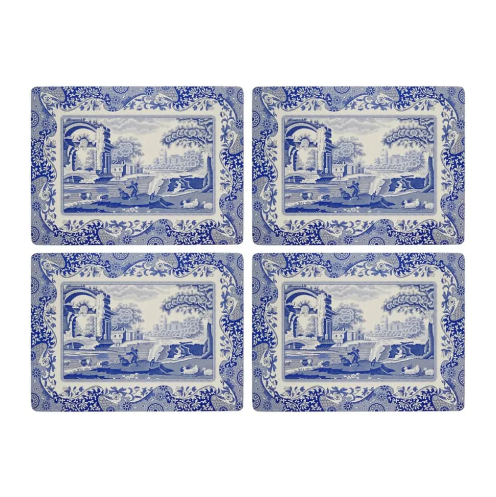 Blue Italian Dækkeserviet - 4 stk