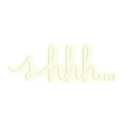 Neon LED Lampe - Shhh
