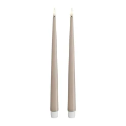 Real Flame LED Kertelys m. lak - 2 stk.