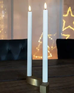 Sille Genopladelig Kronelys - 2 stk.
