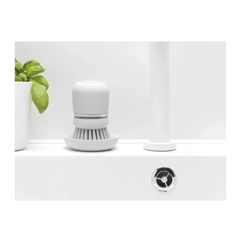 Sink-side Opvaskebørste med sæbedispenser